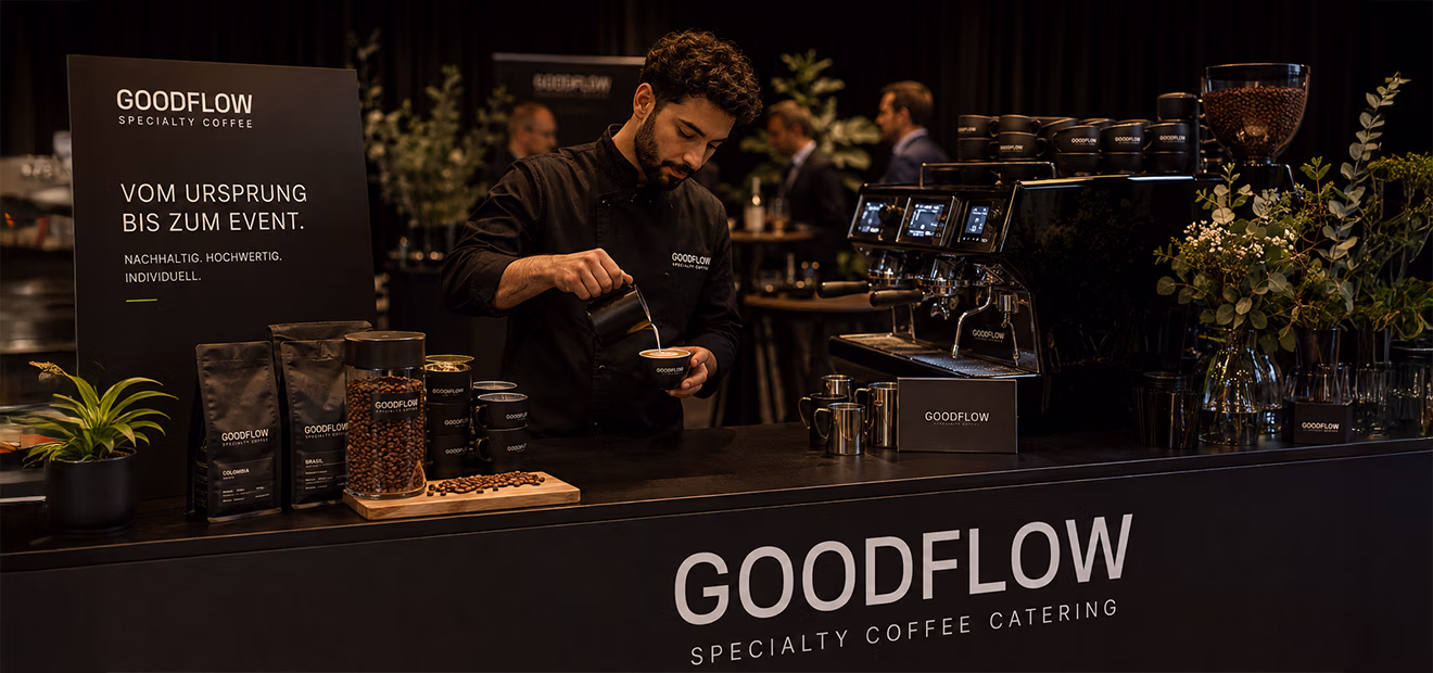 Mobile Kaffeebar von GOOD FLOW COFFEE für Messe und Business Event